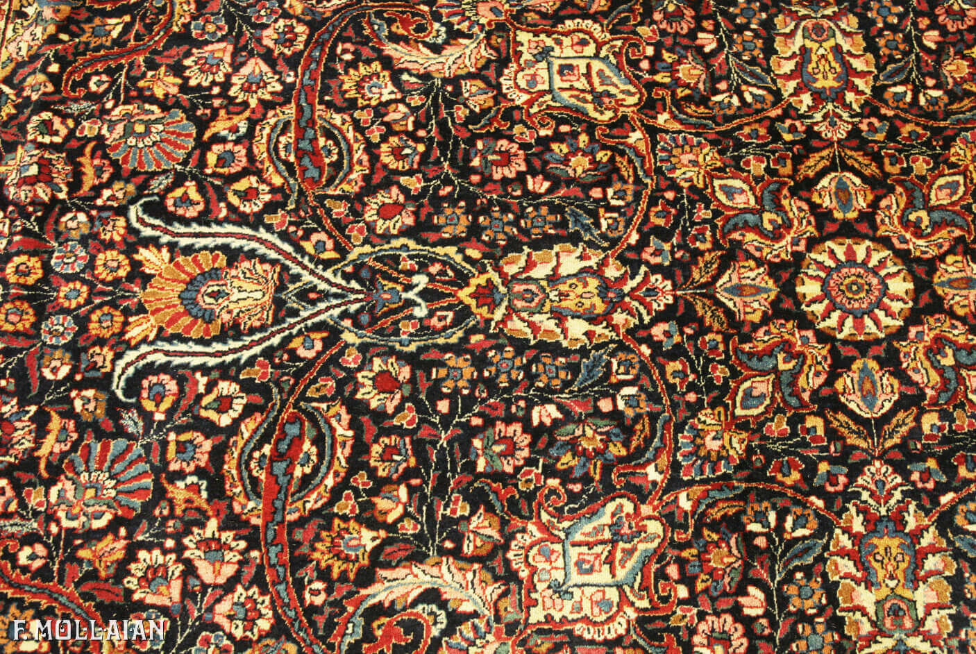 Tapis Persan Antique Mashad Amoghli n°:24222440